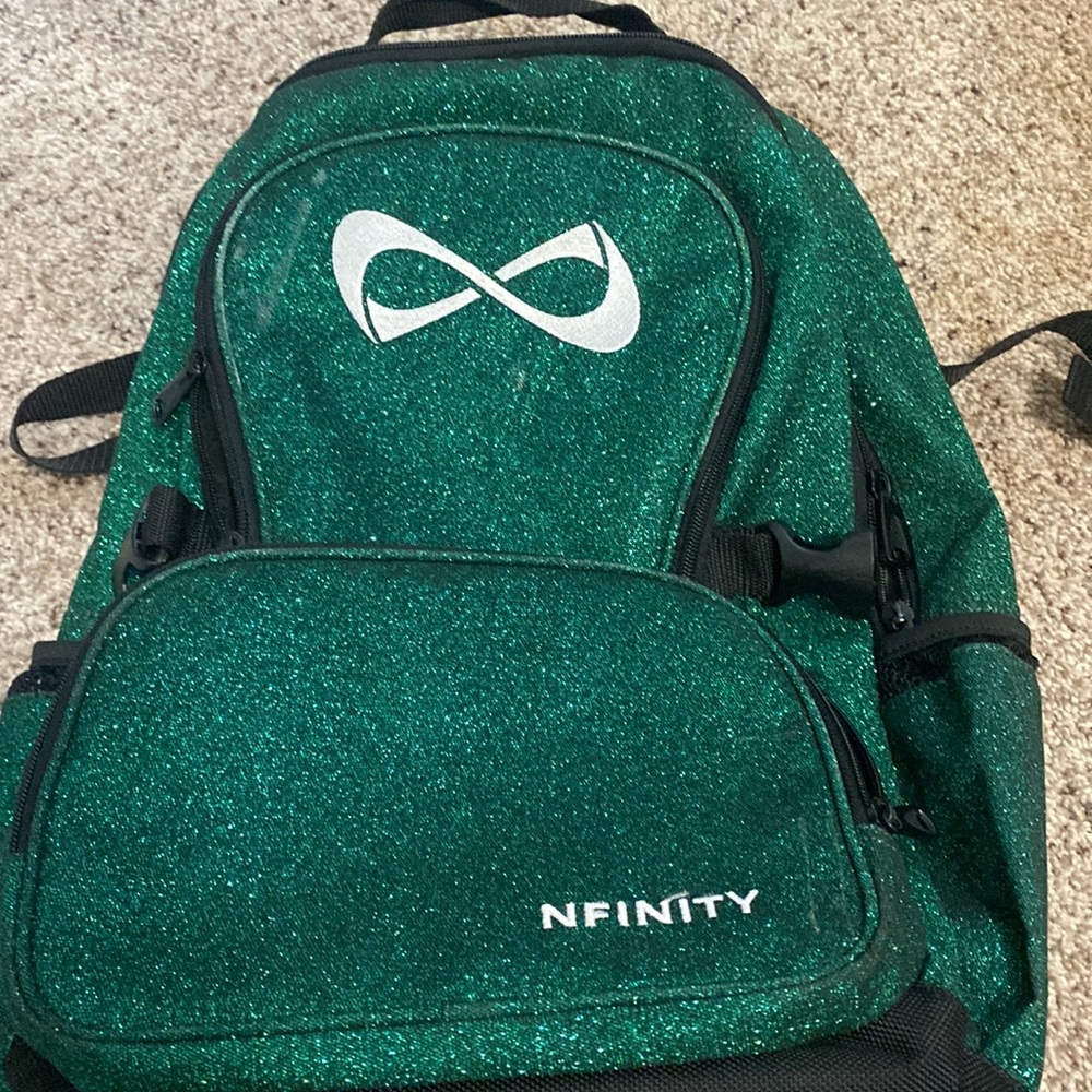 Nfinity green sparkle backpack